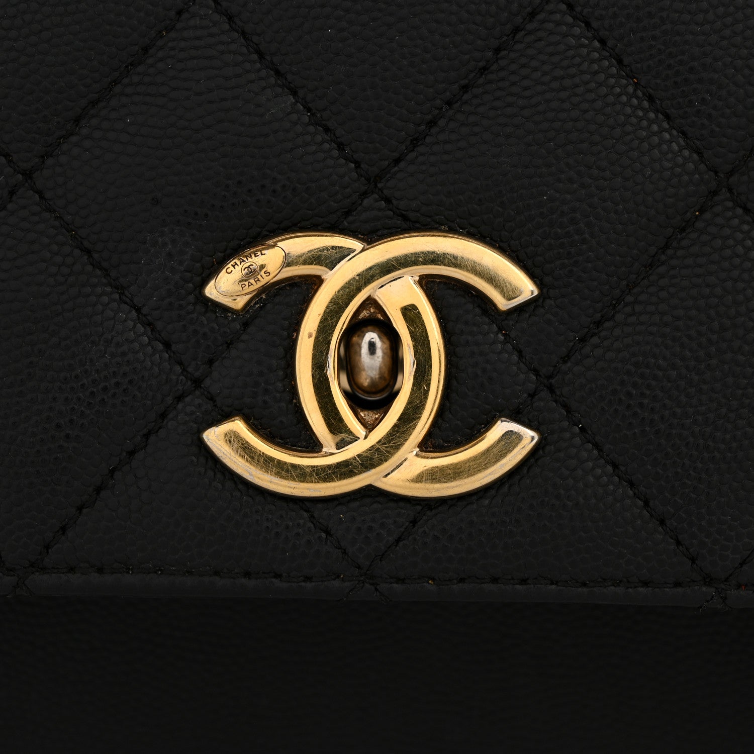 Caviar Quilted Large Business Affinity Flap Black