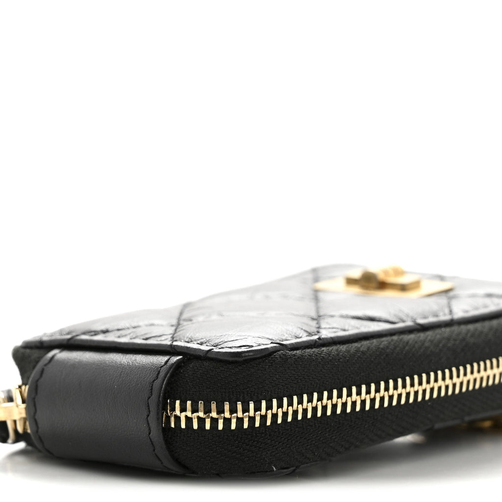 Aged Calfskin Quilted 2.55 Reissue Clutch With Chain Black