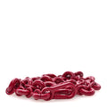 Brass Monochrome Donut Chain Shoulder Strap Ruby Red Glaze