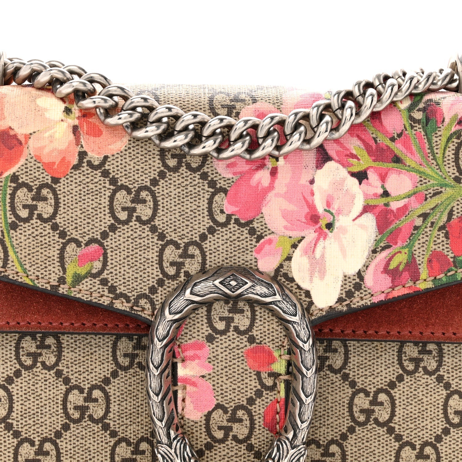 GG Supreme Monogram Blooms Mini Dionysus Shoulder Bag Beige Multicolor Dry Rose