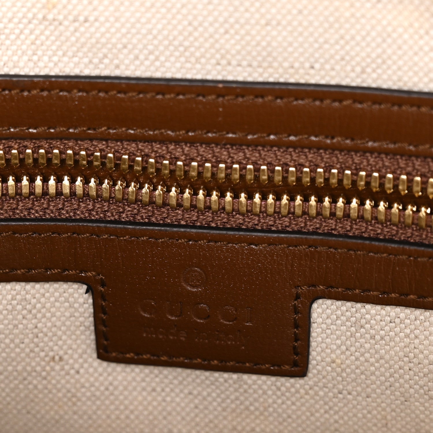 GG Supreme Monogram Azalea Calfskin Medium Retro Interlocking G Buckle Backpack Beige Ebony Brown Sugar