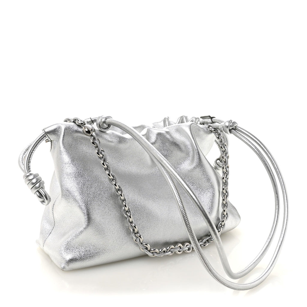 Metallic Nappa Donut Chain Flamenco Knot Silver