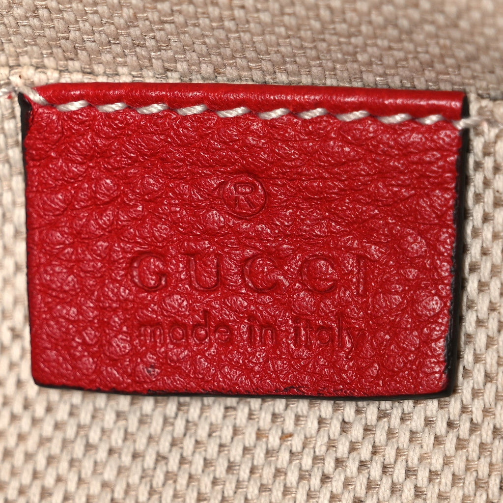 Pebbled Calfskin Small Soho Disco Bag Vibrant Red