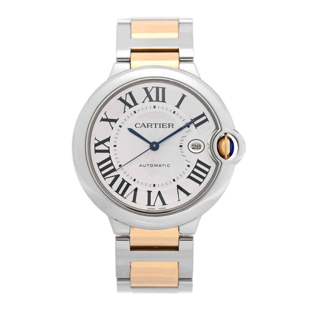 Stainless Steel 18K Yellow Gold 42mm Ballon Bleu De Cartier Automatic Watch