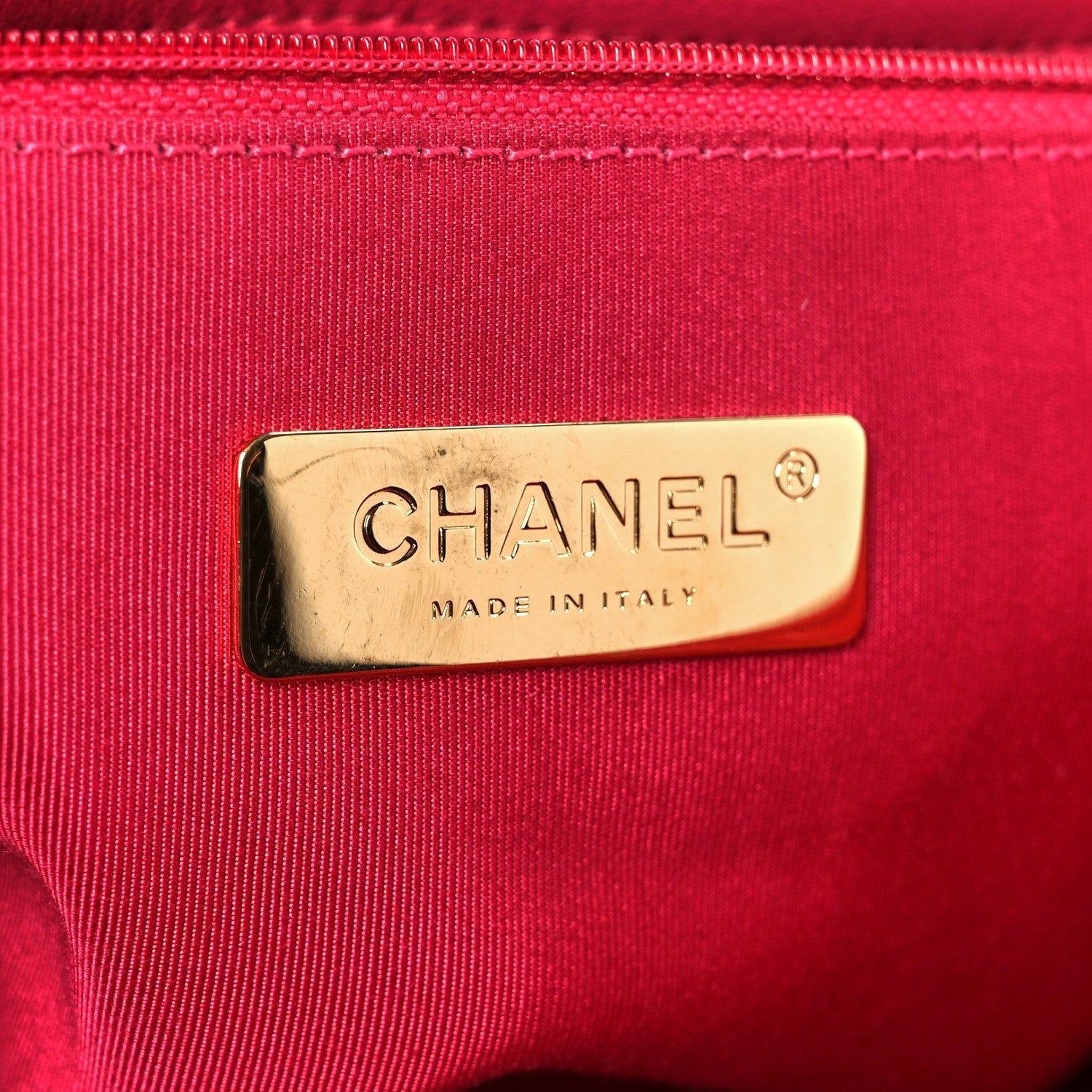Goatskin Quilted Large Chanel 19 Flap Dark Pink
