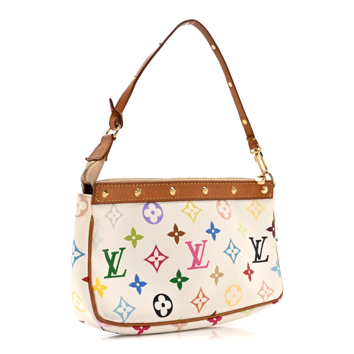 Monogram Multicolor Pochette Accessories White