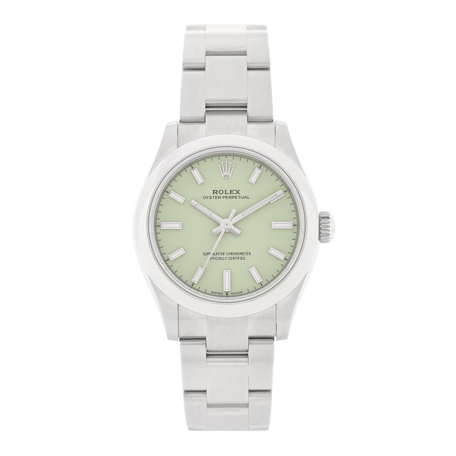 Stainless Steel 31mm Oyster Perpetual Watch Pistachio 277200