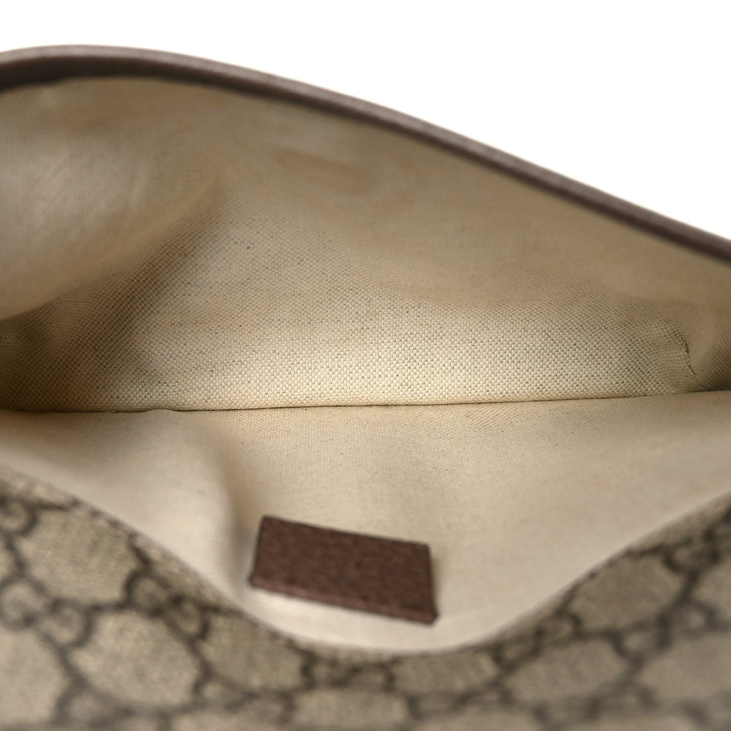 GG Supreme Monogram Neo Vintage Web Belt Bag Brown