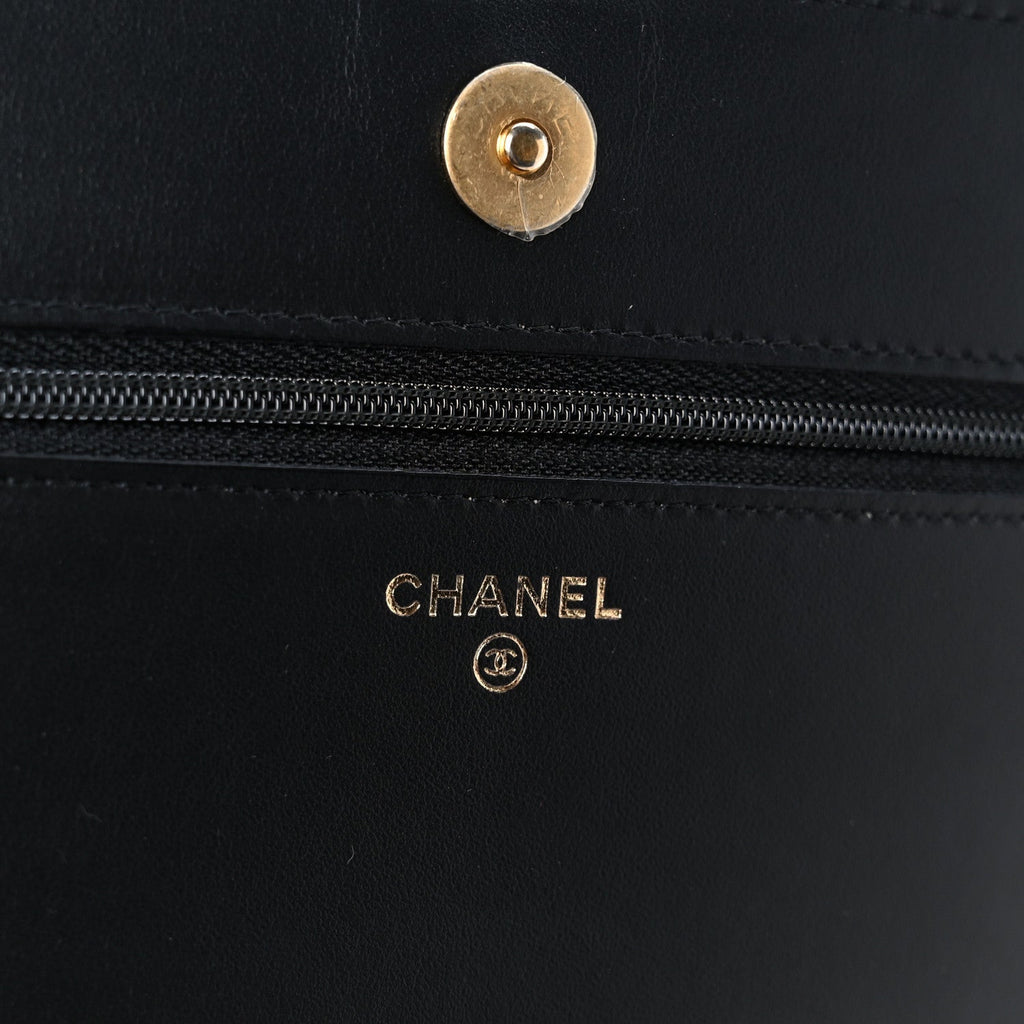 Caviar Quilted Boy Wallet On Chain WOC Black