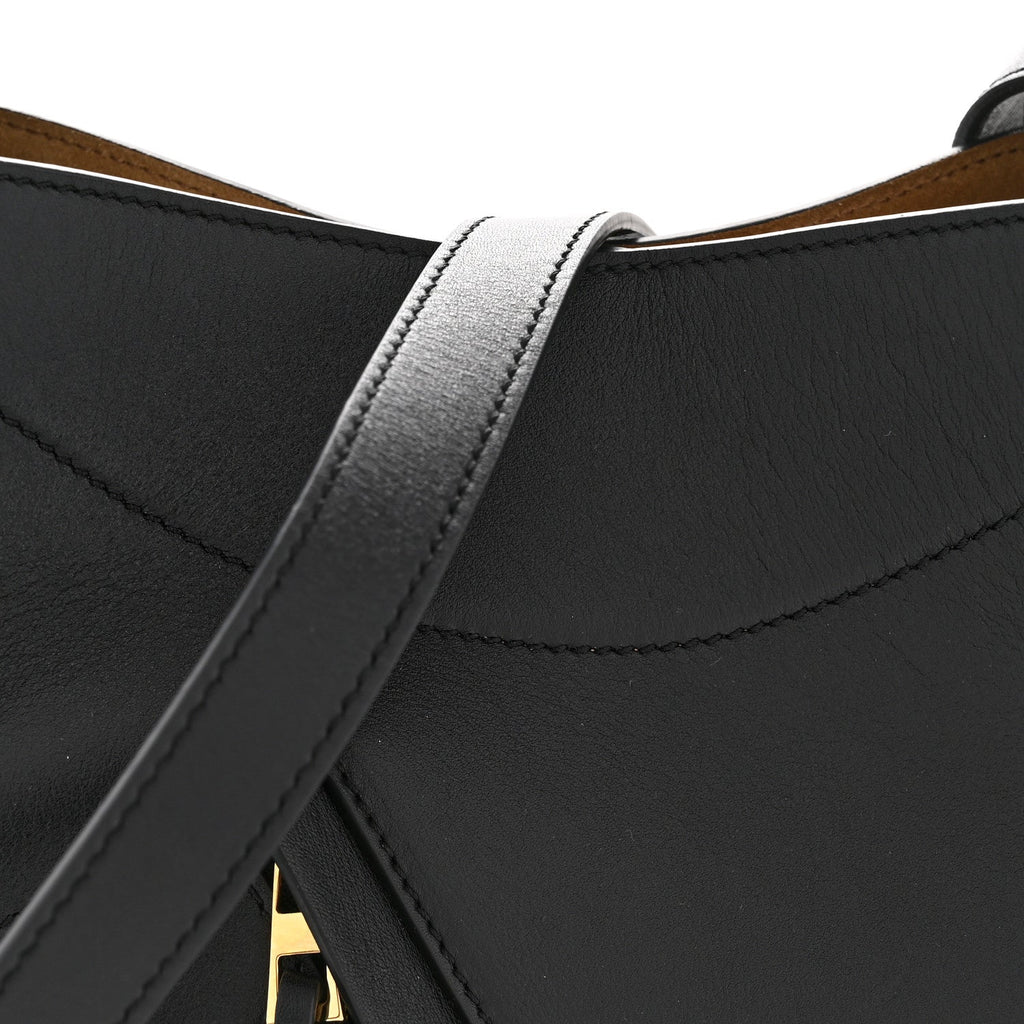 Calfskin Hammock Slice Bag Black