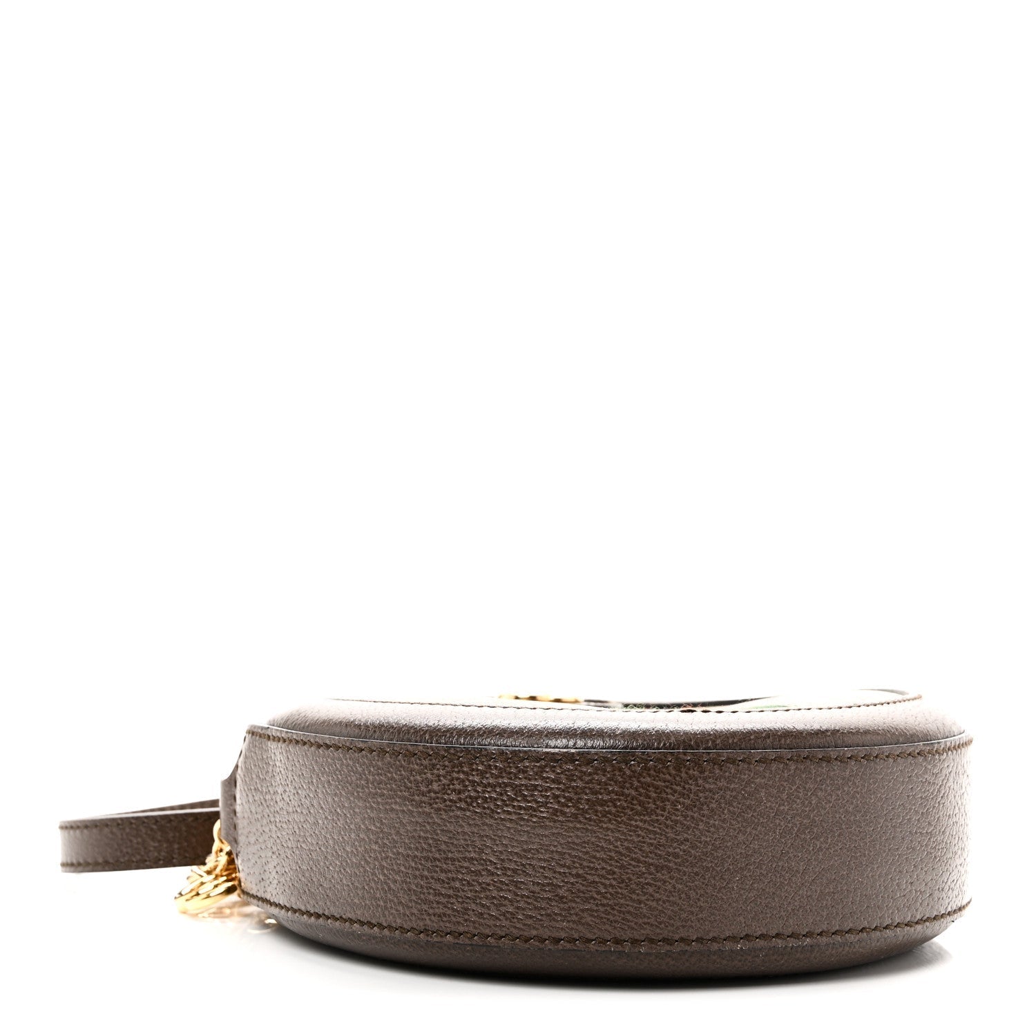 GG Supreme Monogram Web Mini Ophidia Round Shoulder Bag Brown