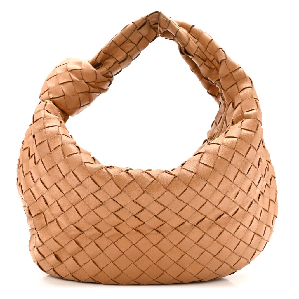Nappa Intrecciato Teen Jodie Hobo Caramel