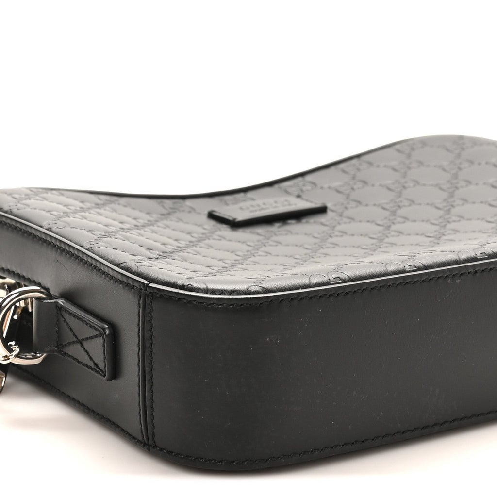 Guccissima Zip Pouch Wristlet Black