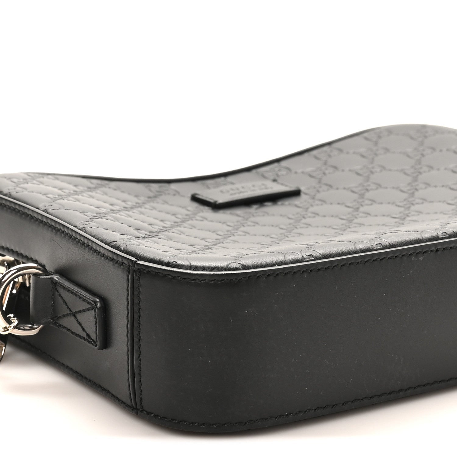 Guccissima Zip Pouch Wristlet Black