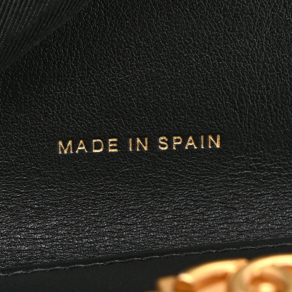 Caviar Quilted Compact Boy Wallet Black
