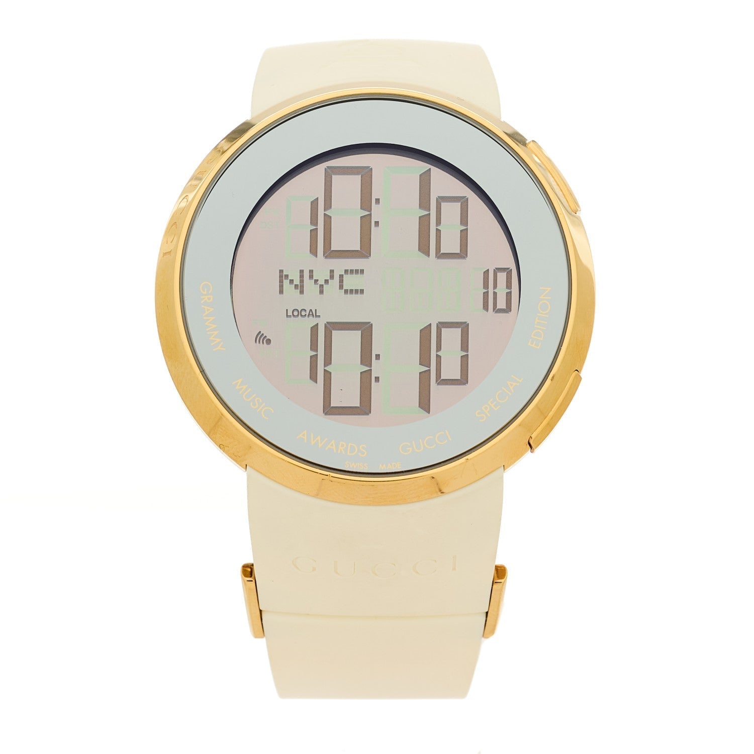 Stainless Steel Rubber 45mm Digital I-Gucci Guccissima Grammy Awards Watch