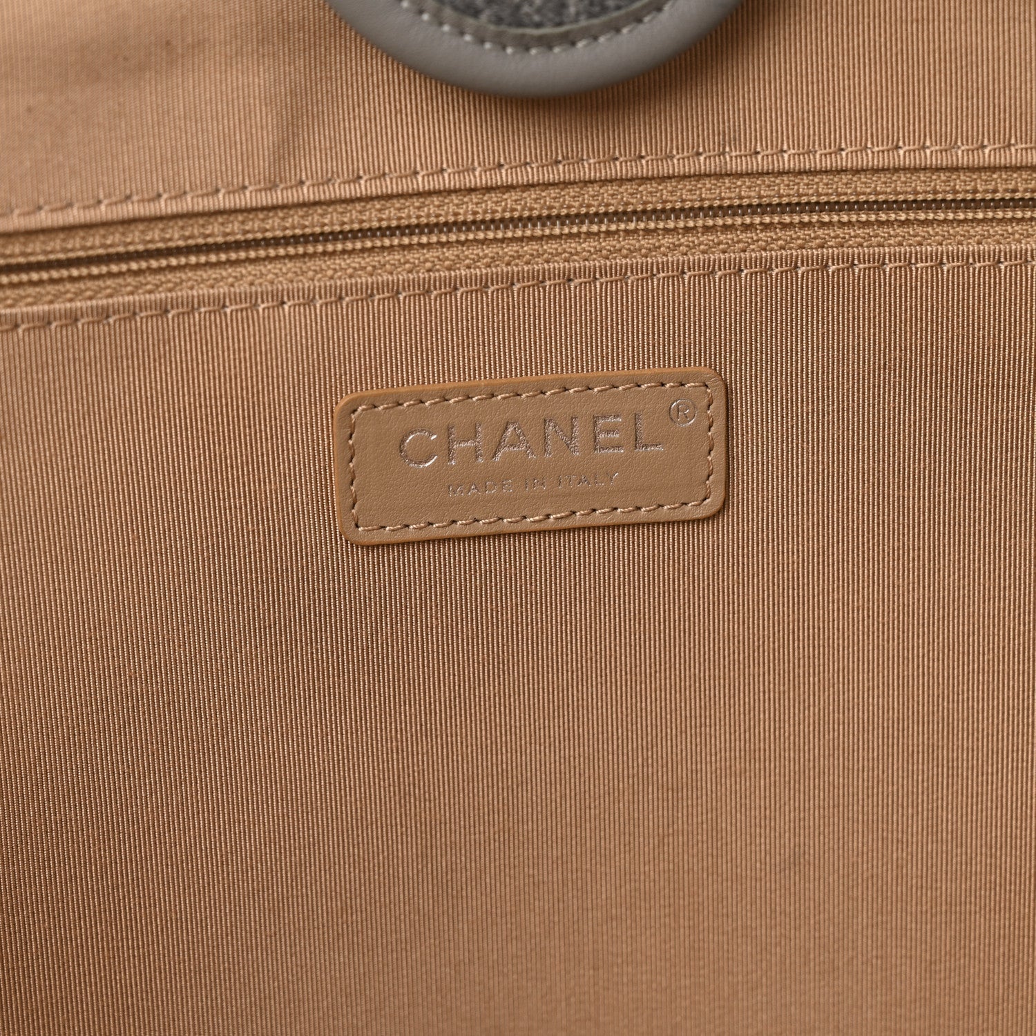 Wool Felt Large Deauville Tote Grey Beige