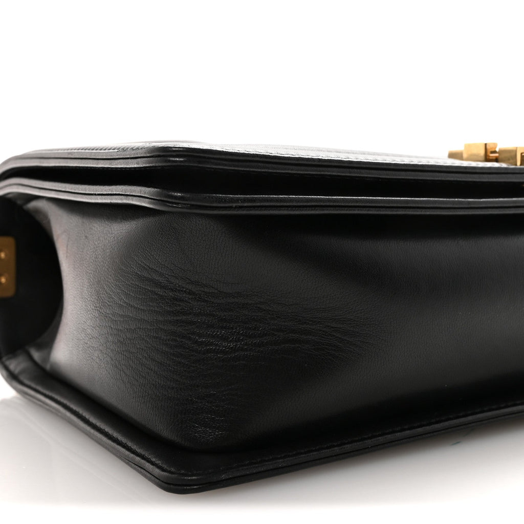 Lambskin Quilted New Medium Boy Flap Black