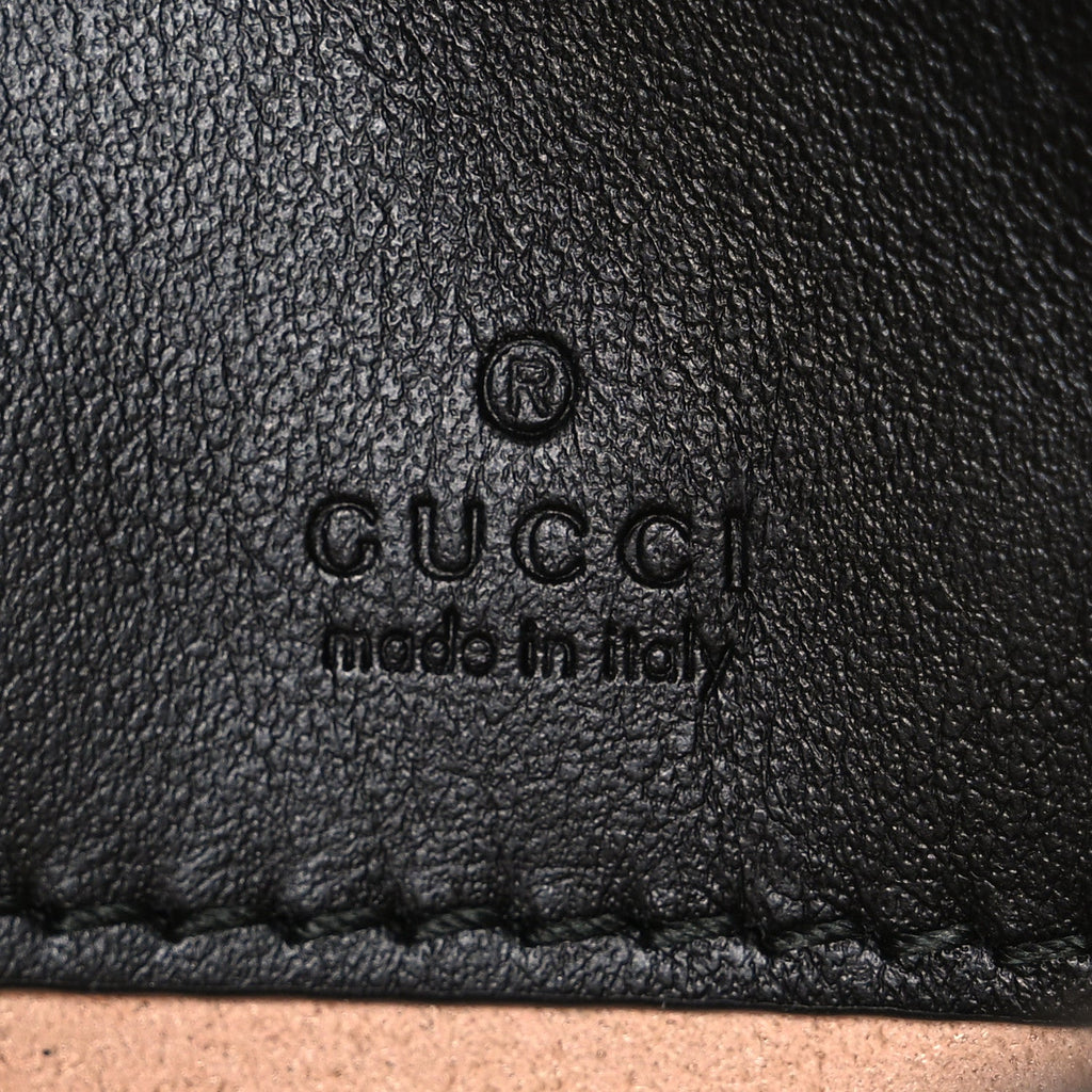 Calfskin Matelasse GG Marmont Round Wrist Wallet Black