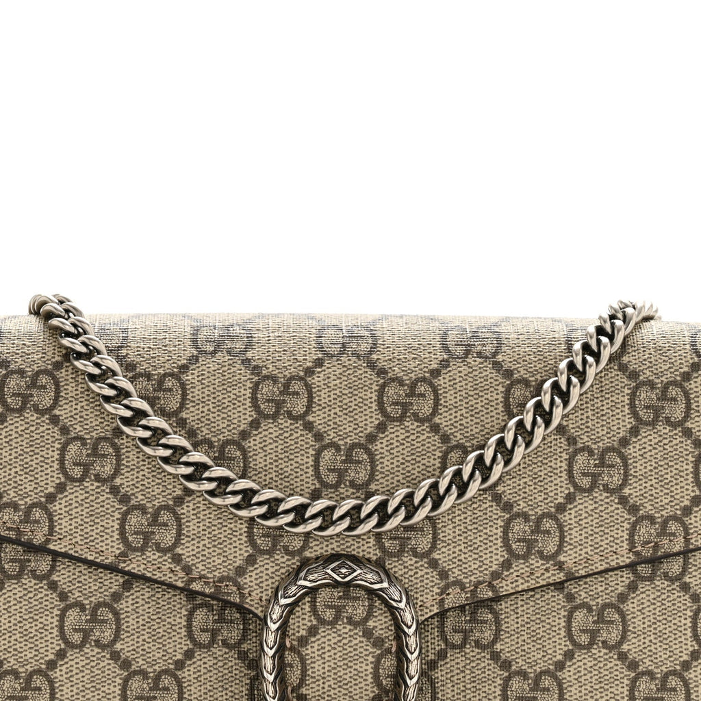 GG Supreme Monogram Mini Dionysus Chain Wallet Beige Taupe