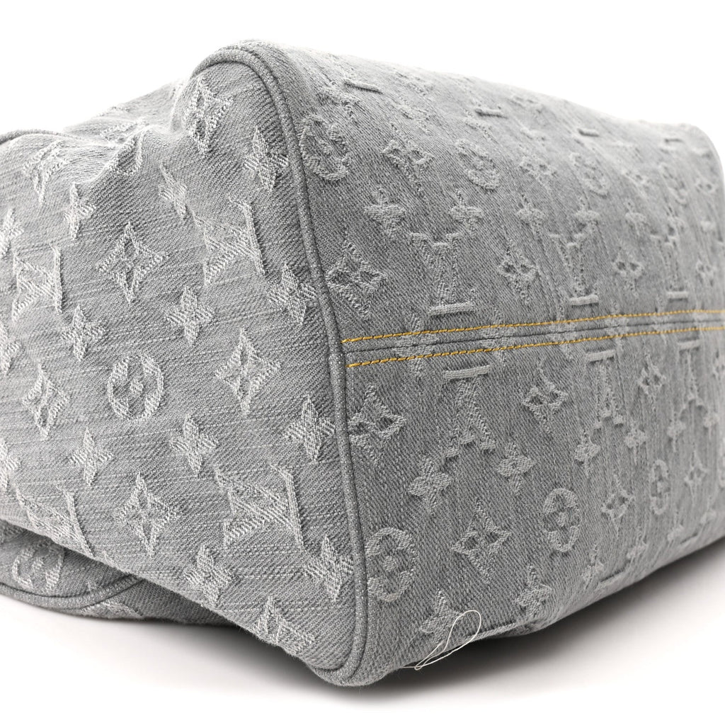 Monogram Denim Speedy Soft 30 Washed Gray