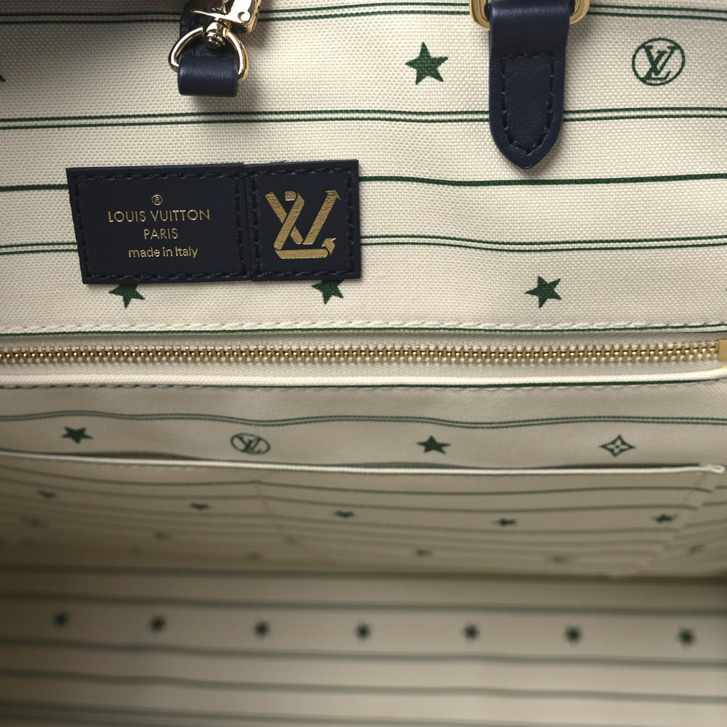Jacquard Embroidered Tufted Monogram Portofino Onthego GM Black