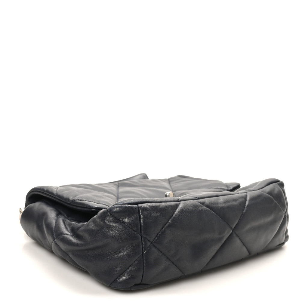Lambskin Quilted Large Chanel 19 Flap Black