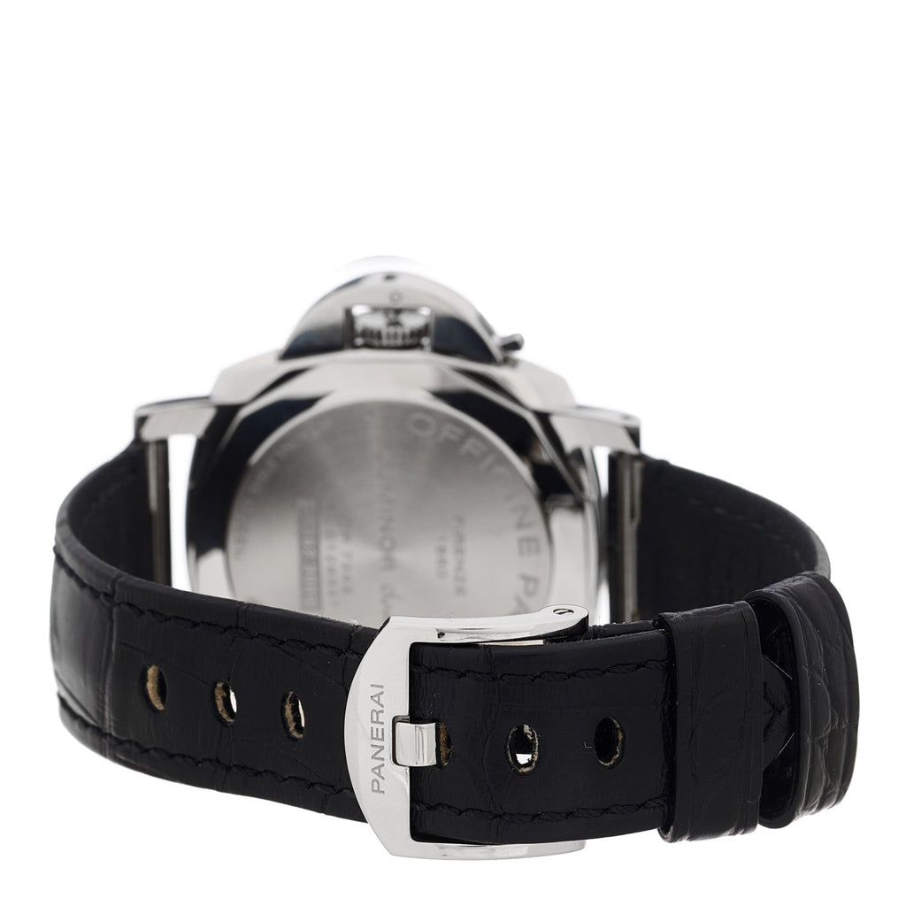 Stainless Steel Alligator 42mm Luminor Due Automatic Watch Grey PAM01250