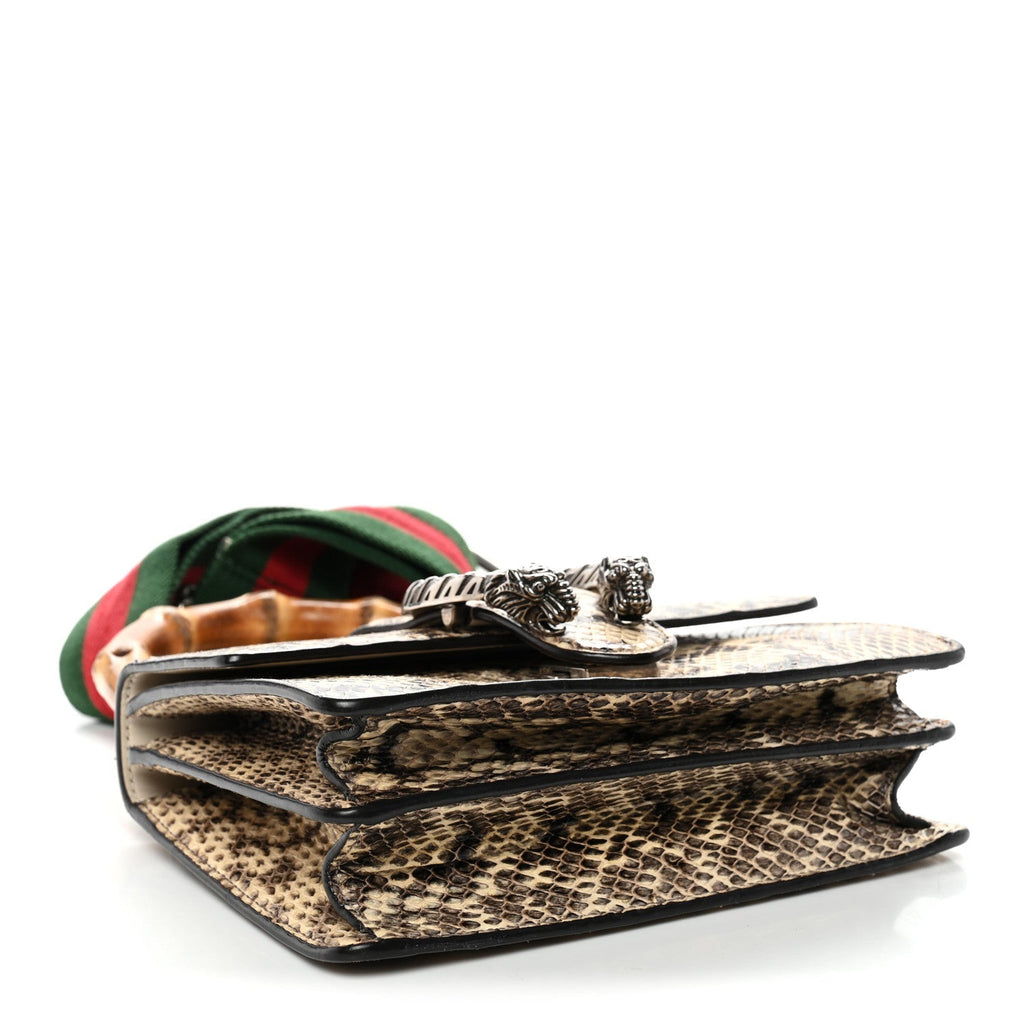 Snakeskin Bamboo Web Mini Dionysus Top Handle Bag
