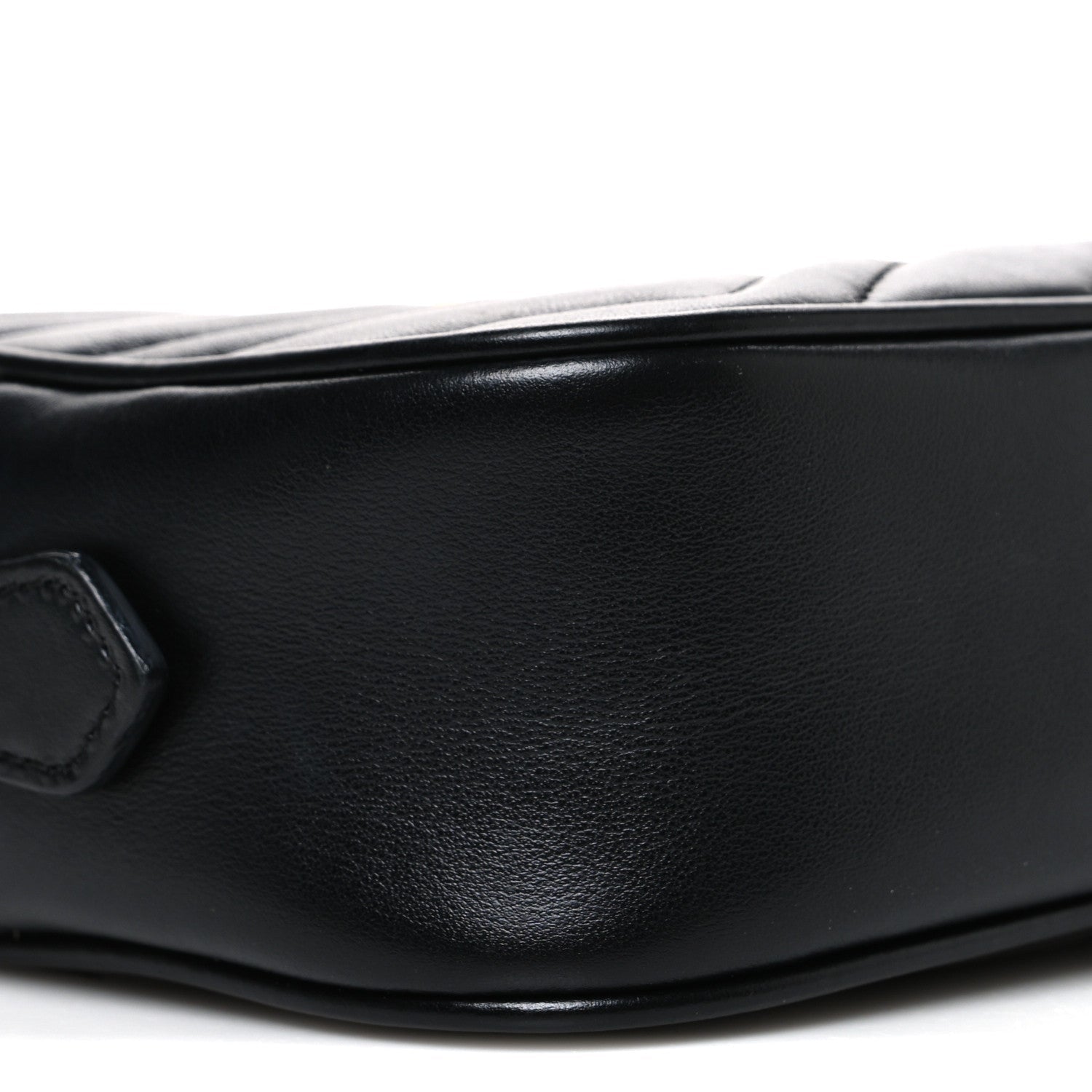 Calfskin Matelasse Mini GG Marmont Chain Shoulder Bag Black