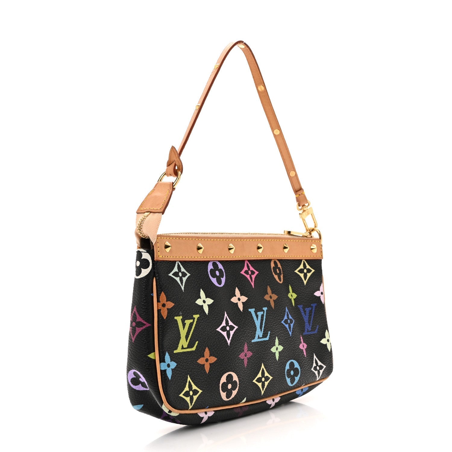 Monogram Multicolor Pochette Accessories Black