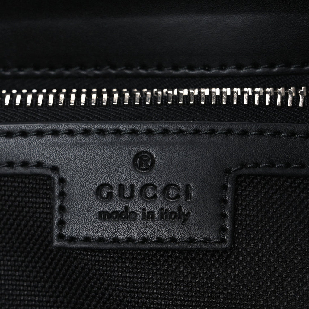 GG Supreme Monogram Appia Calfskin Web Crossbody Bag Black Grey