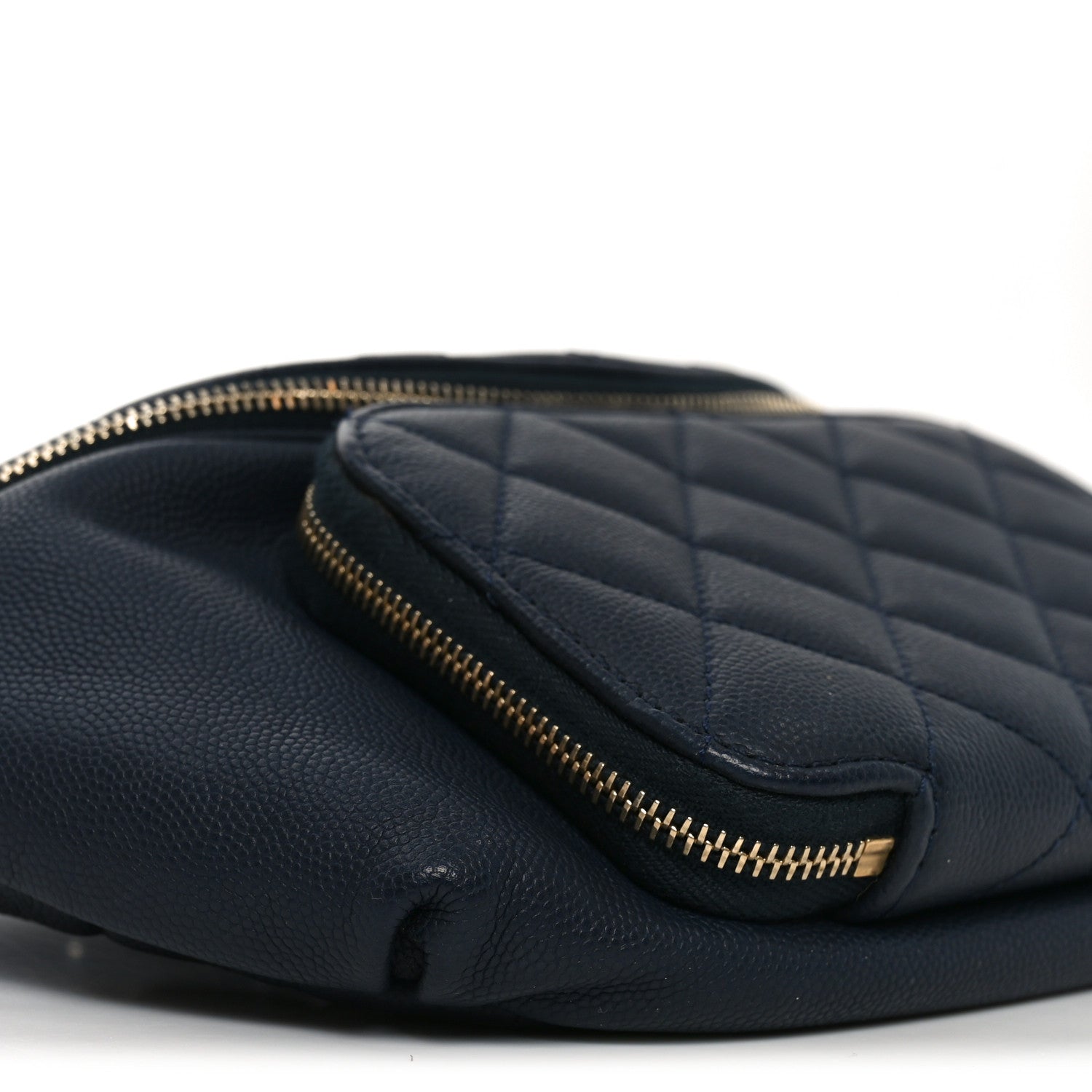 Caviar Quilted Business Affinity Waist Belt Bag Navy