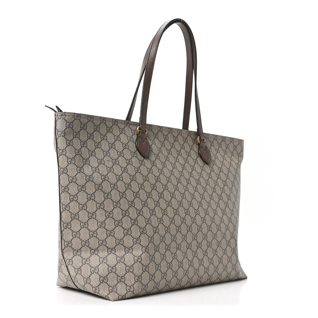 GG Supreme Monogram Medium Ophidia Shopping Tote Ebony