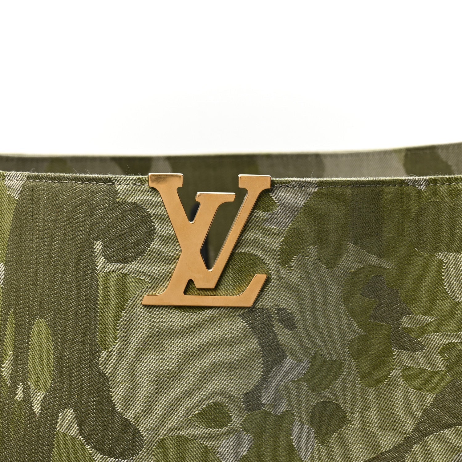 LV X TM Washed Denim Artycapucines Camouflage XXXL Khaki