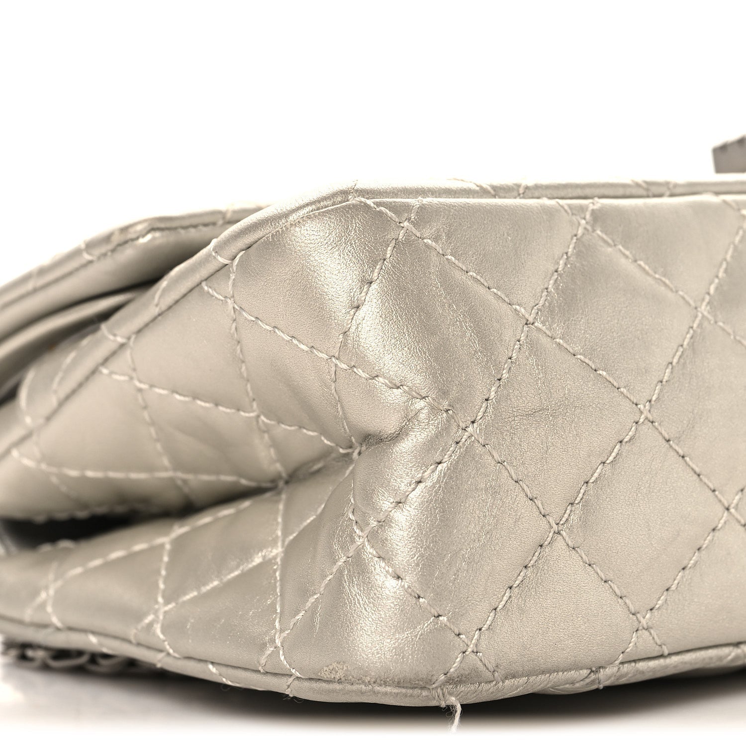 Metallic Lambskin Quilted 2.55 Reissue 225 Flap Silver