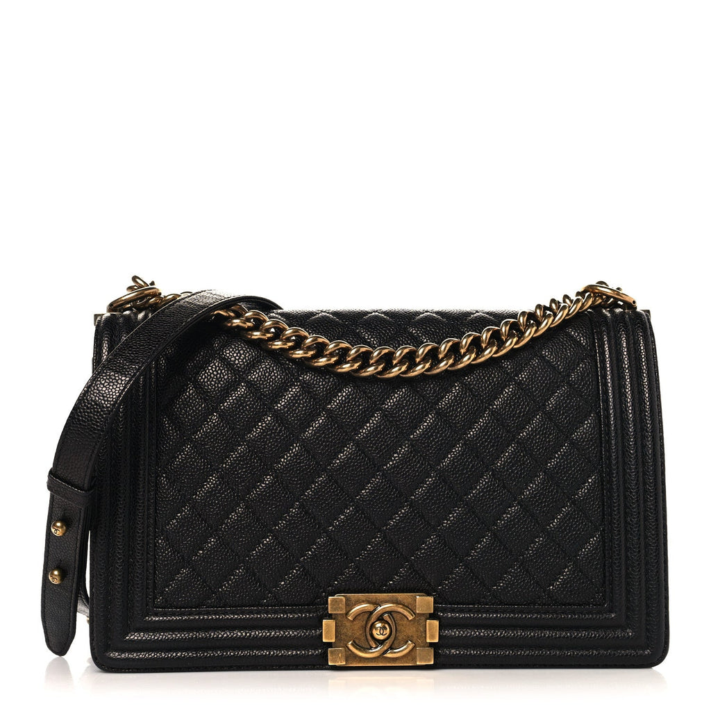 Caviar Quilted New Medium Boy Flap Black