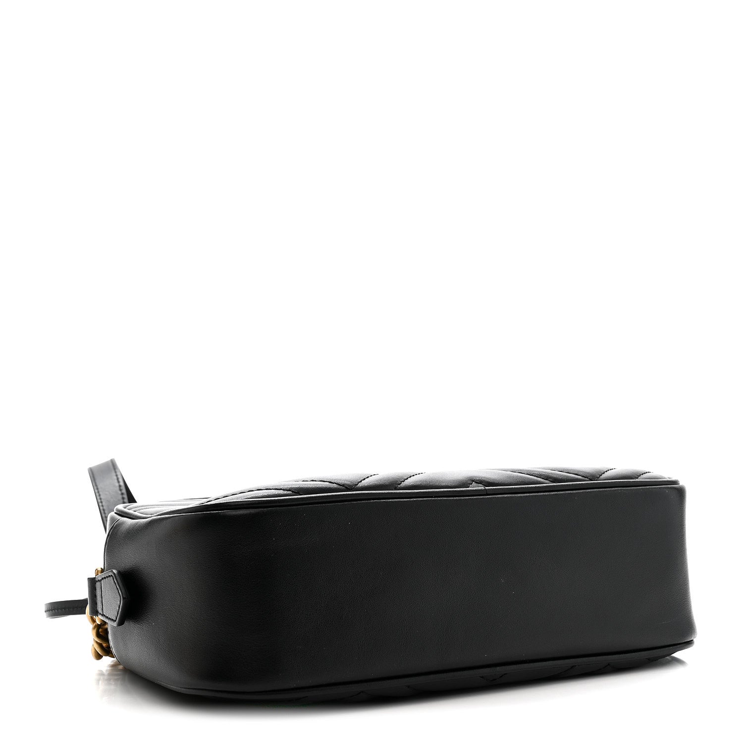 Calfskin Matelasse Small GG Marmont Chain Shoulder Bag Black