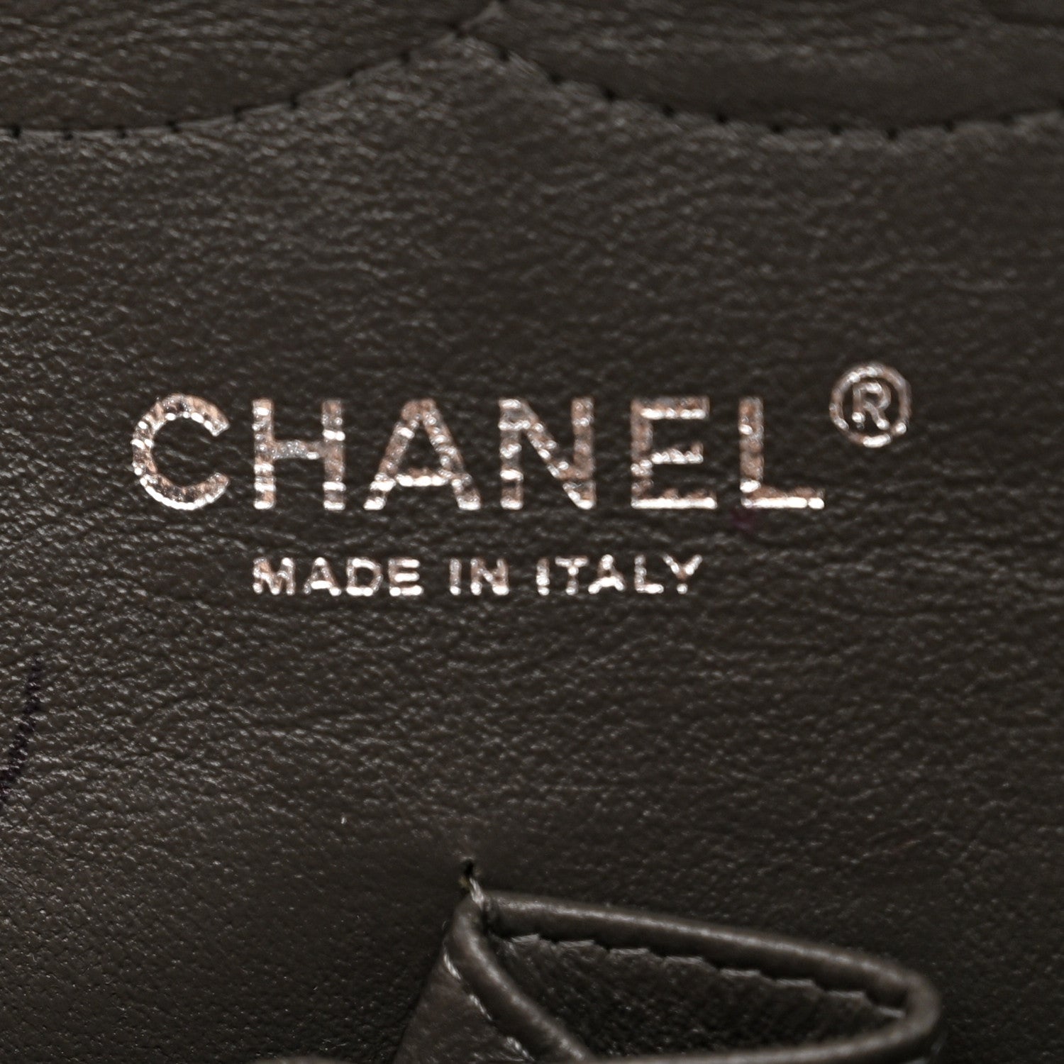 Caviar Quilted Jumbo Double Flap Grey