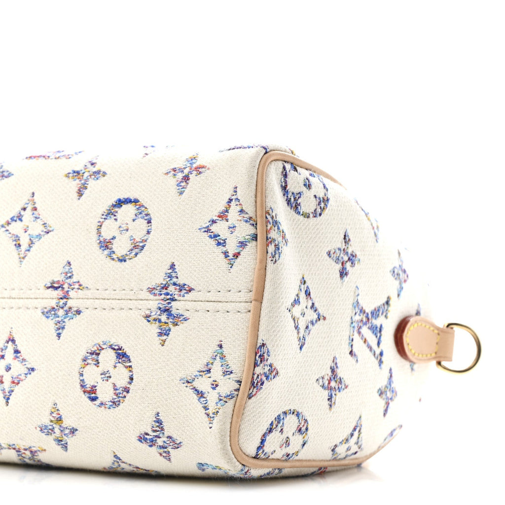 Monogram Jacquard Fabric Speedy Bandouliere 20 Multicolor Beige