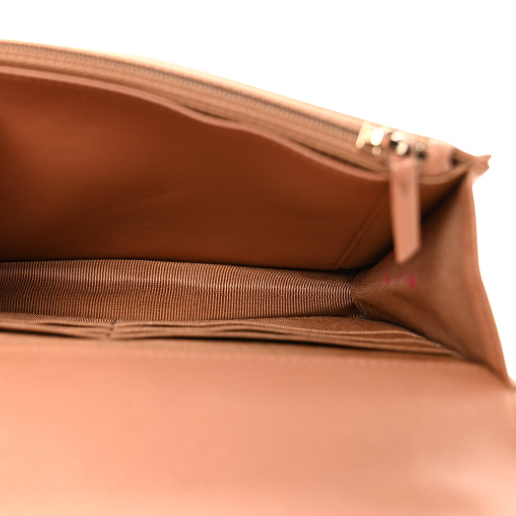 Lambskin Quilted Chanel 19 Wallet On Chain WOC Brown