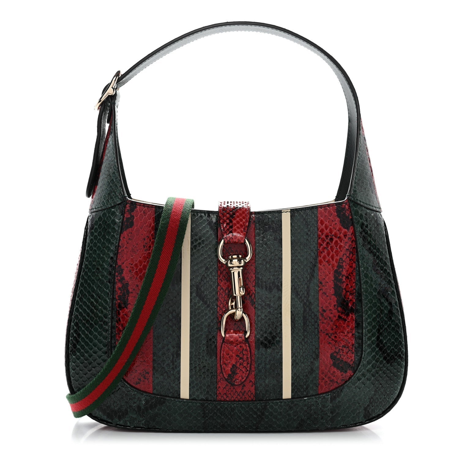 Snakeskin Web Small Jackie 1961 Hobo Green