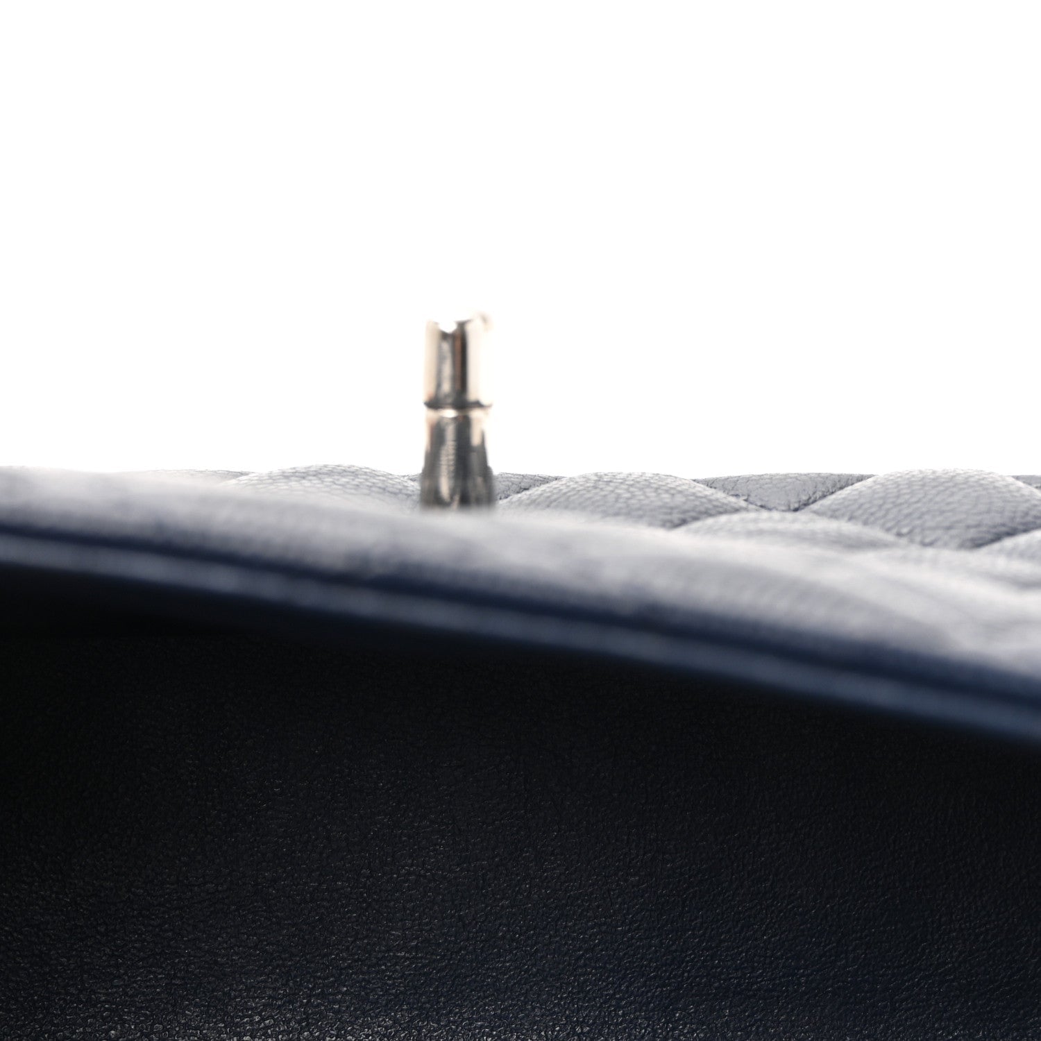 Caviar Quilted Mini Square Flap Navy