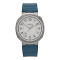 Stainless Steel Rubber Diamond Bezel 36mm Cut Automatic Watch Blue Jean