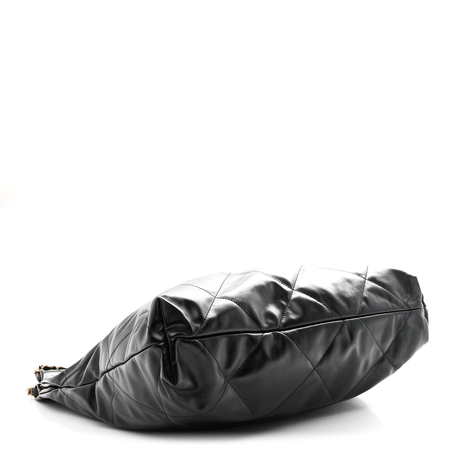 Shiny Calfskin Quilted Chanel 22 Black