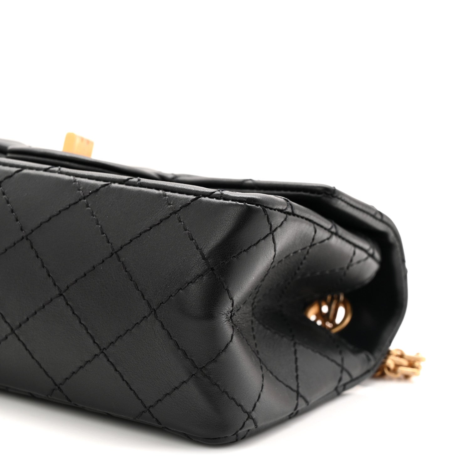 Calfskin Quilted 2.55 Reissue Mini Flap Black