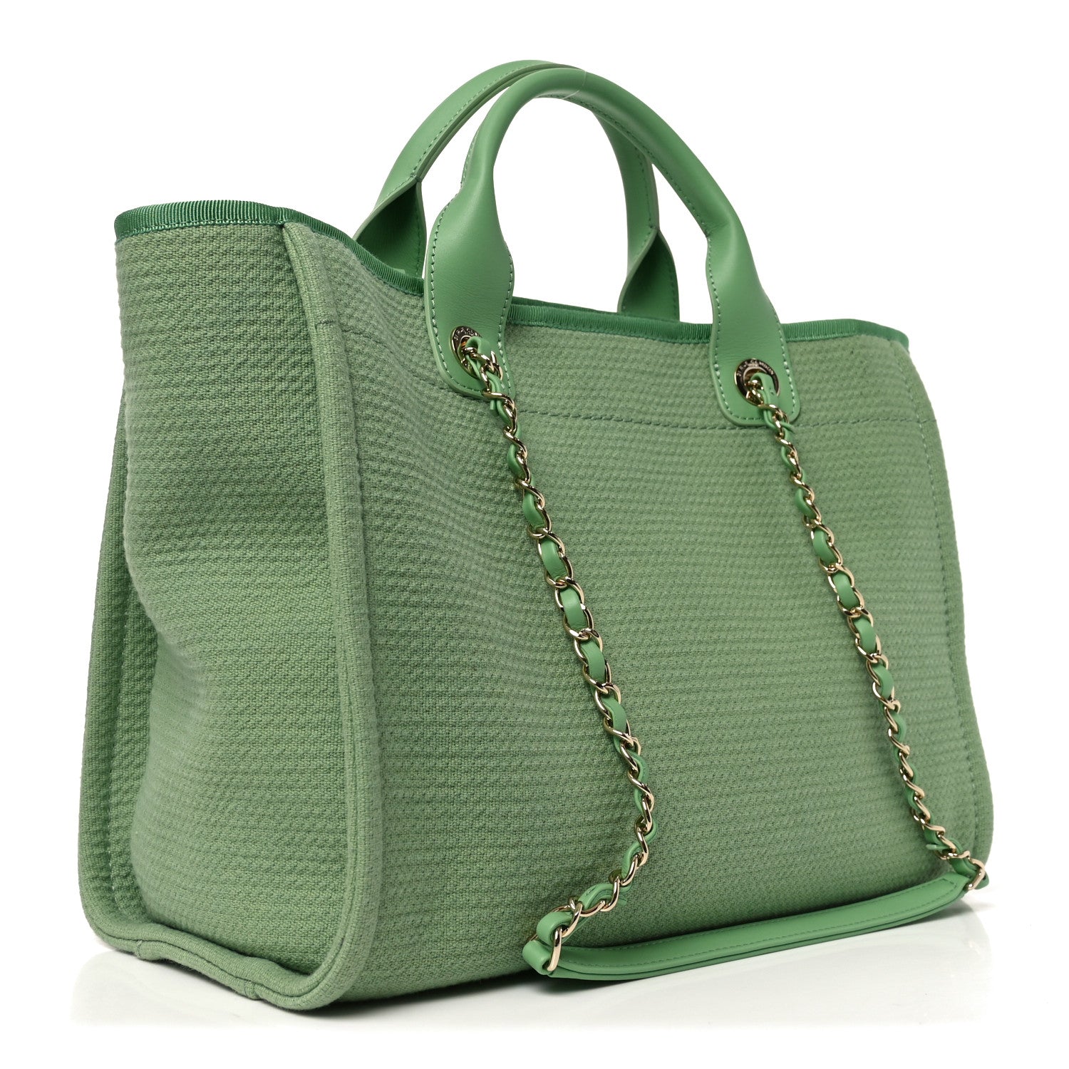 Mixed Fibers Small Deauville Tote Green
