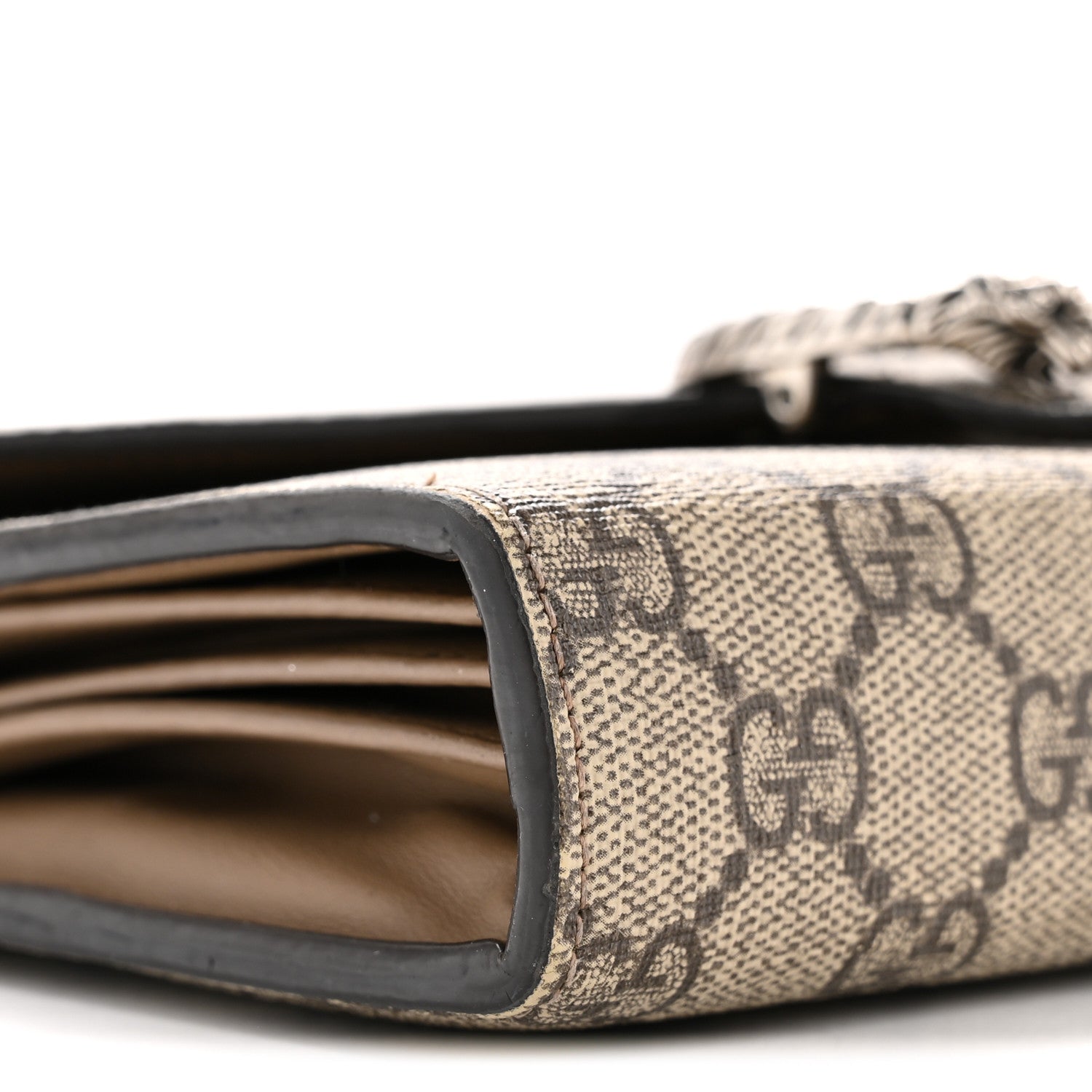 GG Supreme Monogram Mini Dionysus Chain Wallet Beige Taupe