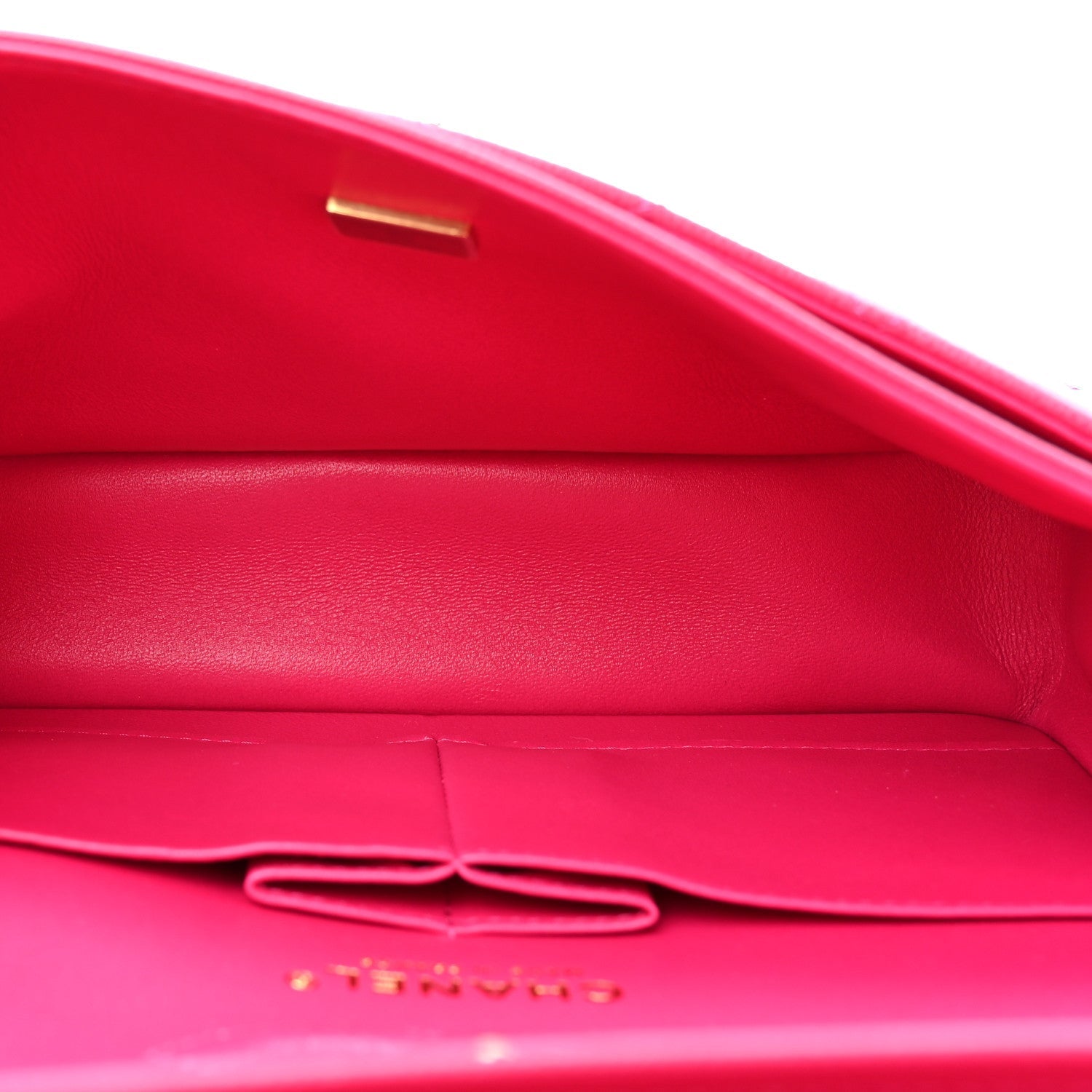Caviar Quilted Small Double Flap Fuchsia