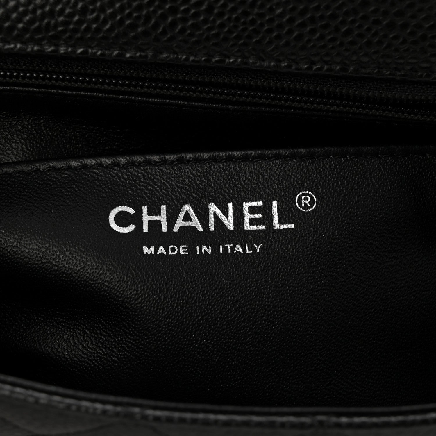 Caviar Quilted Mini Rectangular Flap Black